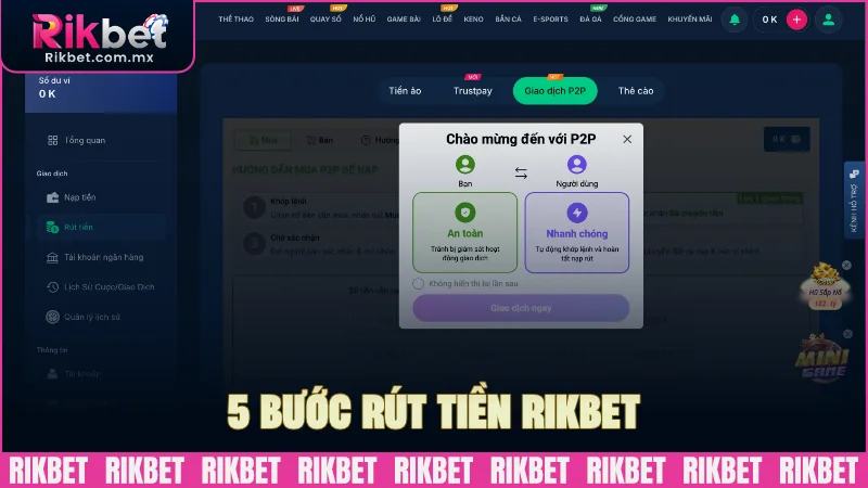 Quy trình 5 bước rút tiền RIKBET cần tuân thủ