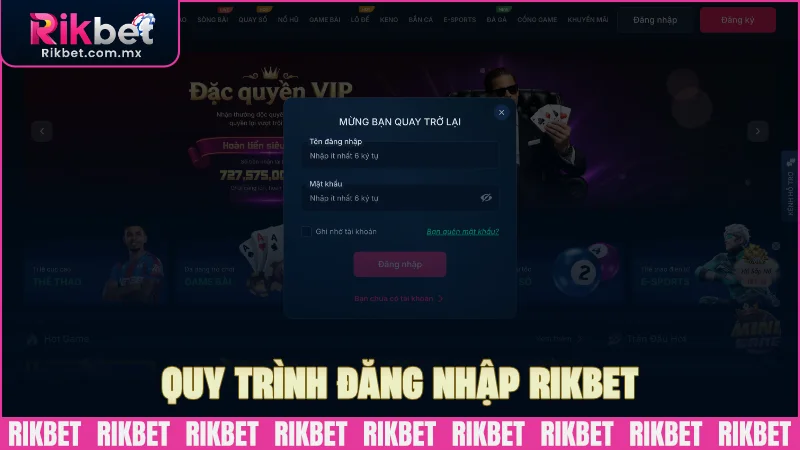 Đăng nhập RIKBET - Quy trình chuẩn và đơn giản nhất