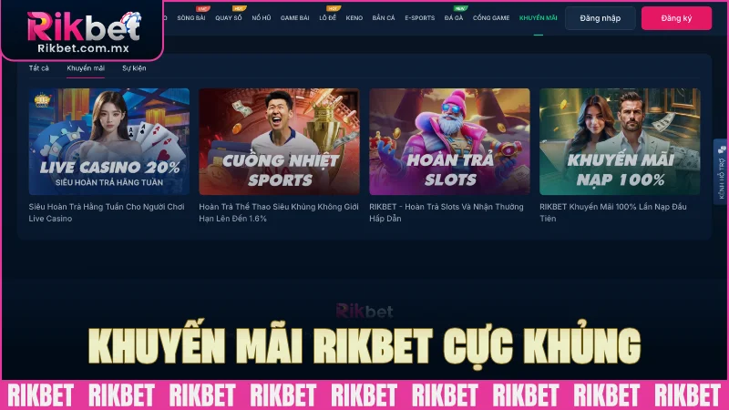 Bật mí khuyến mãi RIKBET cực khủng